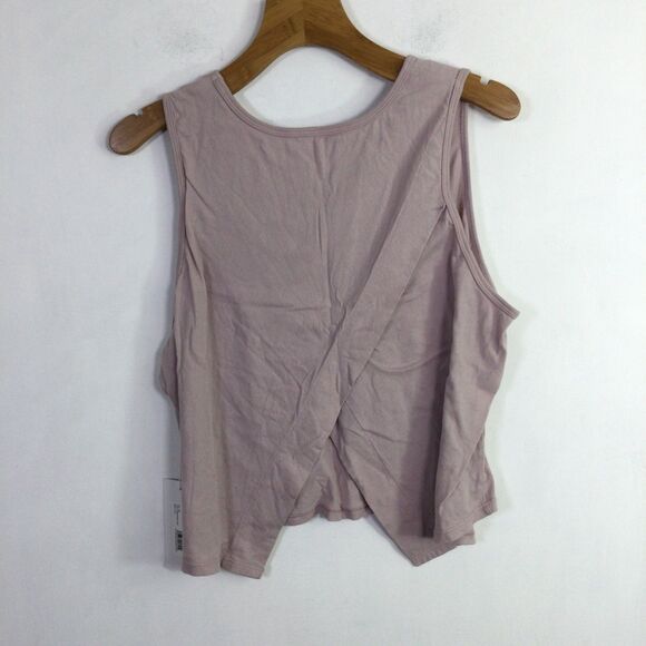 Calme Womens Cross Back Tank Top Sleeveless Organic Cotton Purple Size XXL NWT - Picture 9 of 16
